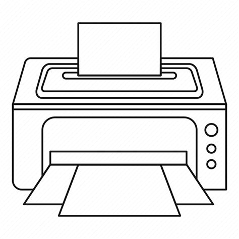 Ink Line Outline Paper Photo Print Printer Icon Download On