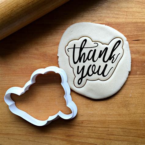 Thank You Script Cookie Cutter/multi-size/dishwasher Safe Available - Etsy