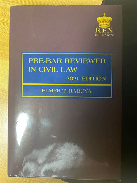 Pre Bar Reviewer Civil Law Elmer Rabuya Hobbies Toys Books