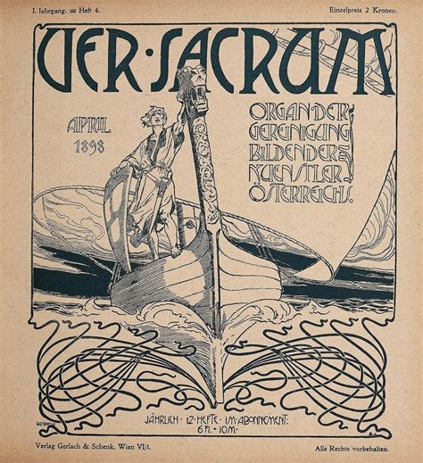 Ver Sacrum Heft 4 Cover By Rotenfeld 1898 Ver Sacrum Sacred