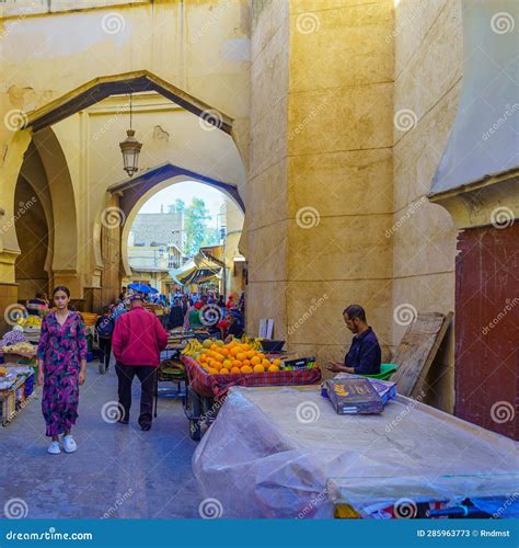 Semmarin Medina Gate, in Fes Editorial Stock Photo - Image of arab