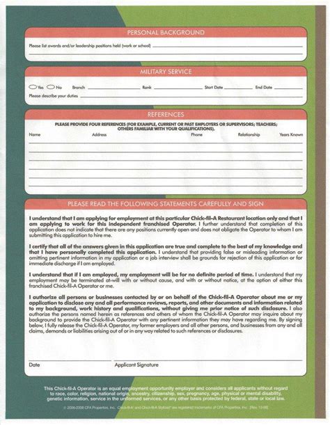 Chick Fil A Application Form Fill Out Printable Pdf Forms Online