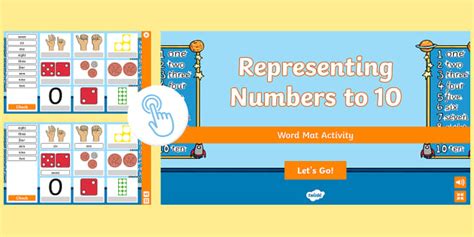 Representing Numbers To Interactive Word Mat Activity