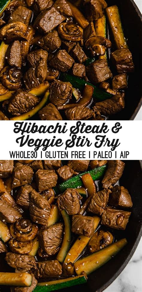 Hibachi Steak Bites with Zucchini and Mushrooms (Paleo, Whole30, Keto ...