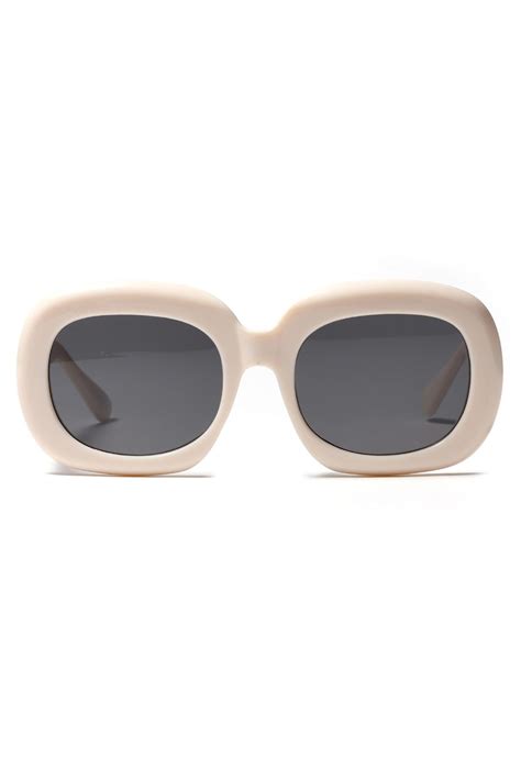 Classy Nude Full Rim Sunglasses Retro Indie And Unique Fashion