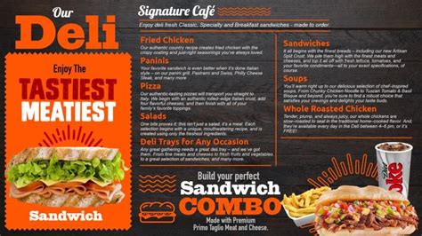 Deli Menu Board For Digitalsignage For Restaurants And Restaurant