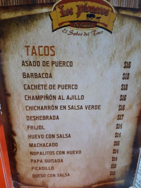 Carta Del Restaurante Los Pioneros Saltillo Carr Monterrey