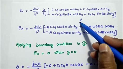 Te Waves In Rectangular Waveguide Field Equations Of Te Waves Youtube