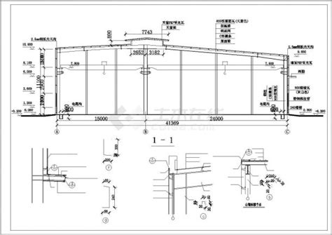 某城市钢结构厂房cad建施图（节点详细）通用节点详图土木在线