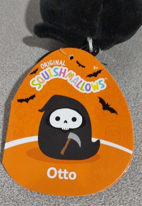 Original Squishmallows OTTO Squishmallow 4 Clip 3 5 Grim Reaper