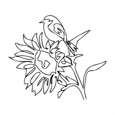 Ilustraci N De Vector De Girasol P Jaro En Una Flor Un Gorri N Se