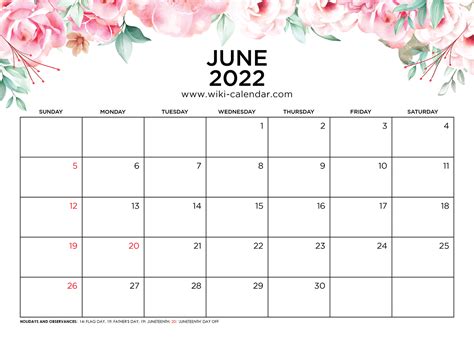 June Calendar Templates For Word Excel And Pdf Off