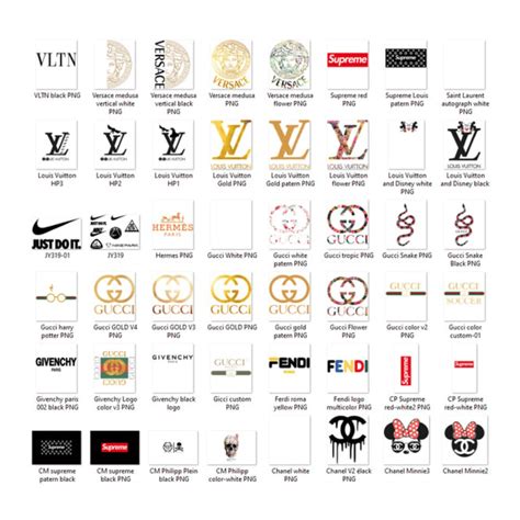 Fashion Brands Logo Bundle Luxury Brands Logo Svg Gucci Svg Louis