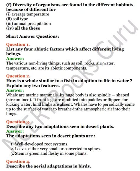 Selina Concise Biology Class Icse Solutions Chapter Habitat And