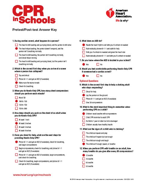 Answers To Cpr Test Exam Cpr Aed Pro A 06 07 12 By Basmulder