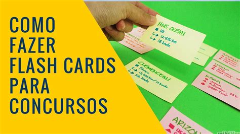 Flash Cards Para Concursos Como Fazer Flash Cards Para Concursos