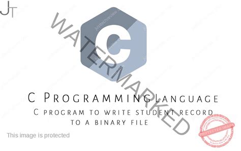 C Program To Write Student Record To A Binary File Just Tech Review