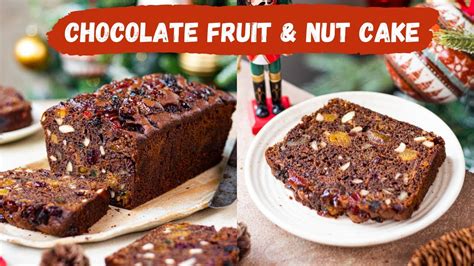 Chocolate Fruit Nut Cake Christmas Plum Cake Recipe With Eggless