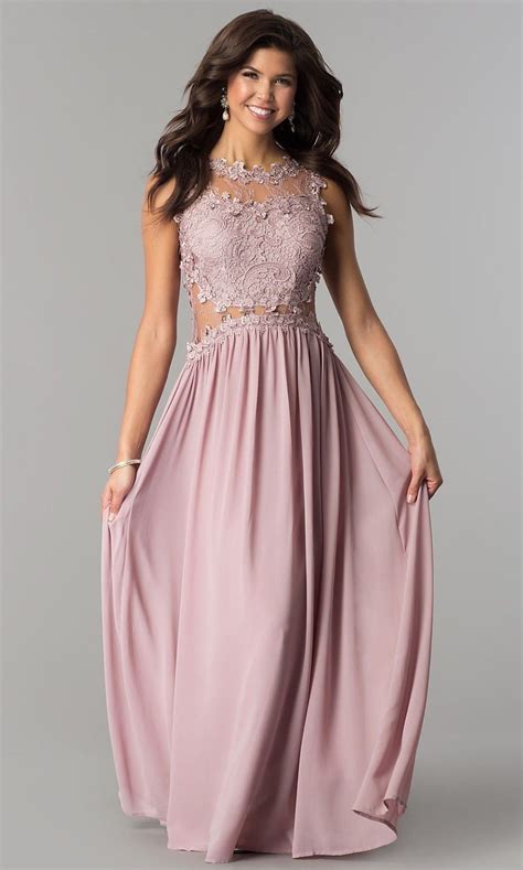 Mauve Formal Dress Floor Length Prom Dresses Formal Prom Dresses