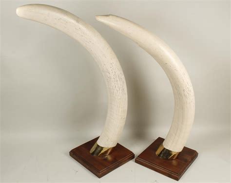 Pair Of Fiberglass Elephant Tusks