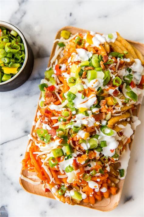 Loaded French Fry Nachos Super Bowl Recipe Kelley Fromple