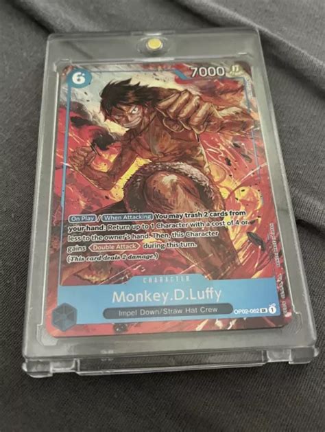 MONKEY D LUFFY One Piece TCG OP02 062 Super Rare Alt Art Paramount War