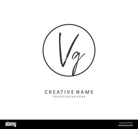 Vg Initial Letter Handwriting And Signature Logo A Concept Handwriting