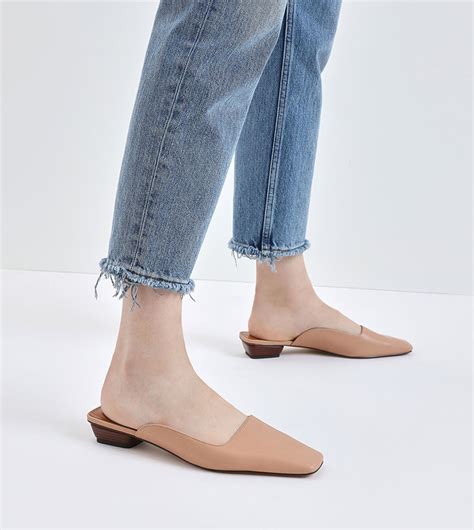 Buy Charles Keith Square Toe Stacked Heel Mules Nude In Nude ThStreet Kuwait
