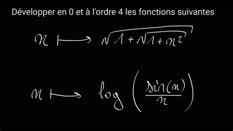 Développements Limités Exercices De Calculs 1 Youtube