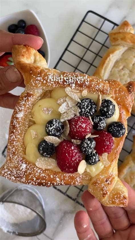 Berry Custard Pastries With Italian Crema Pasticcera Recipe Pastries Recipes Dessert