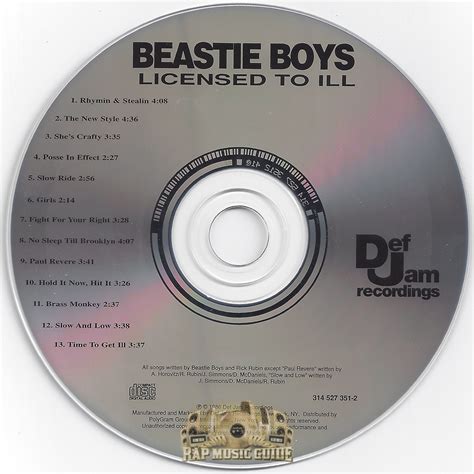 Beastie Boys - Licensed To Ill: 1st Press. CD | Rap Music Guide