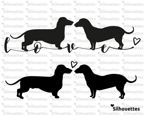 Svg Dachshund Dog Silhouette Vector File For Cricut And