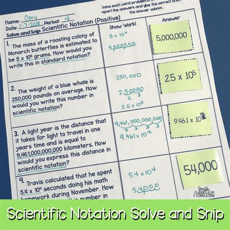 Scaffolded Math And Science Making Scientific Notation Fun In The