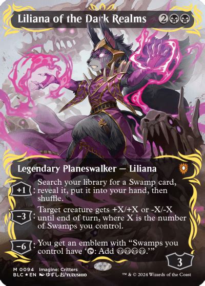 Liliana Of The Dark Realms From Bloomburrow Variants Spoiler