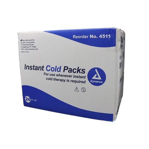 Dynarex Instant Cold Pack 4 X 5 Case Of 24 Pet Evac Pak