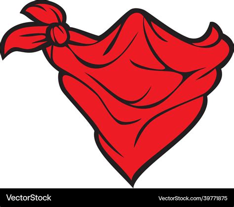 Red bandana Royalty Free Vector Image - VectorStock