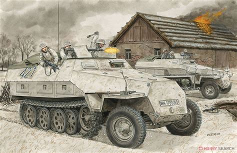 WW II ドイツ軍 Sd Kfz 251 1 Ausf D 装甲兵員輸送車 EZトラック 小火器装備品付属 プラモデル その他の画像1