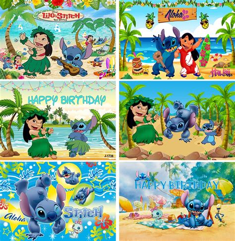 Fondo De Fiesta De Lilo Stitch De Disney Decoraci N De Cumplea Os Para