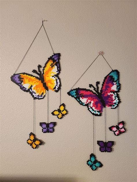 Colorful Perler Bead Butterfly Crafts