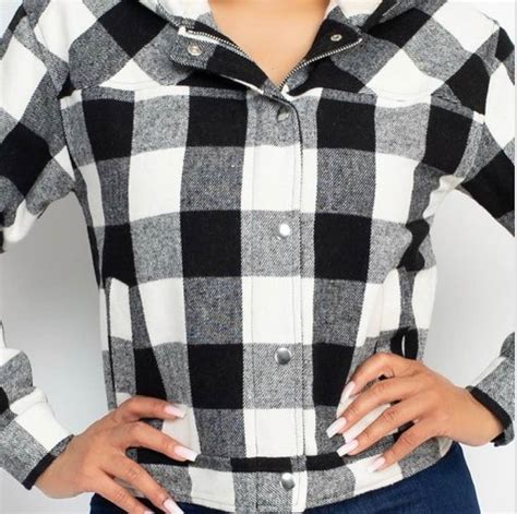 woven plaid hooded jacket essential southeast seattle