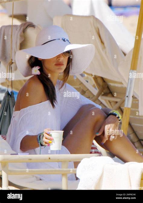 EXCLUSIVE Victoria S Secret Angel Alessandra Ambrosio Looks Stunning In A White Bikini As She