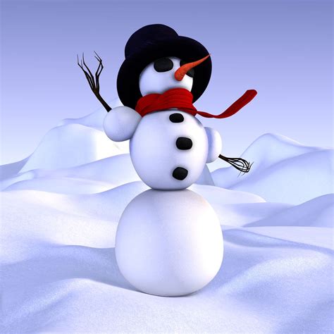 Monigote De Nieve Modelo 3D 49 Ma Obj Fbx Unknown Free3D