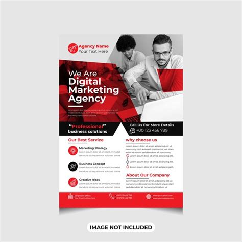 Premium Vector Creative Modern Digital Marketing Agency Flyer Or