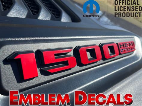 Ram Dt Hemi Etorque Sport Hood Emblems Overlay Decal