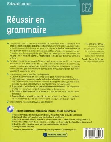 Réussir en grammaire CE2 de Françoise Bellanger Grand Format Livre