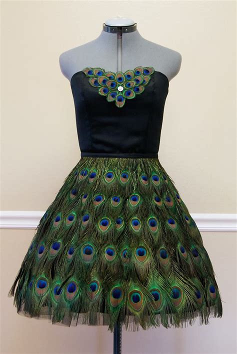 Xiaolin By Julia Chew Portfolio Peacock Feather Dress Feather