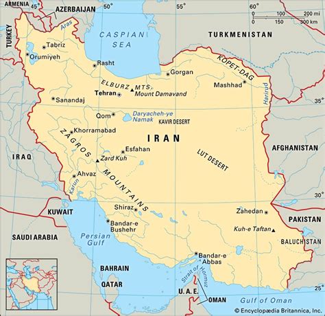 Iran Geography Map