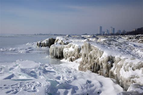 Beach Ice Lake Michigan Bradford Beach Milwaukee Wi Michael Newman Flickr