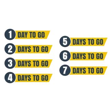 day countdown pack png transparent images   vector files