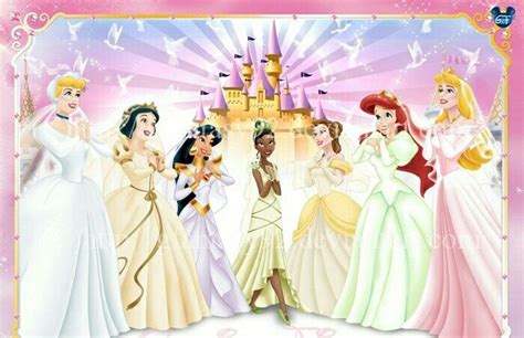 Cinderella Snow White Jasmine Tiana Bella Ariel And Aurora Disney